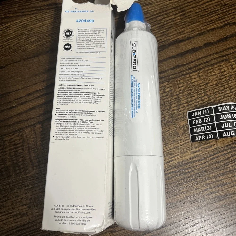 NEW 1 Pack Fit For SUB---Zero 4204490 Refrigerator Water Filter